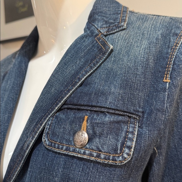 Ralph Lauren Belted Tailored Fitted Denim Jacket Heritage Country - Picture 4 of 13